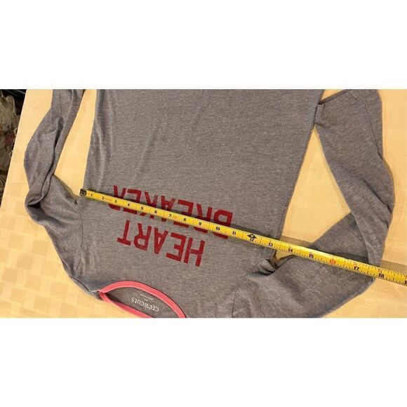Crewcuts by J.Crew Women's Heartbreaker Spellout Long Sleeve Tee Gray Size Small - Picture 5 of 9